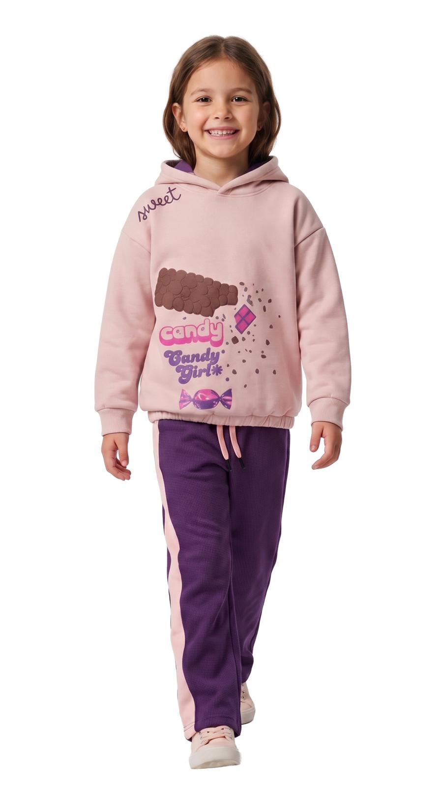 Marinero Girls' Candy Print Hoodie Set