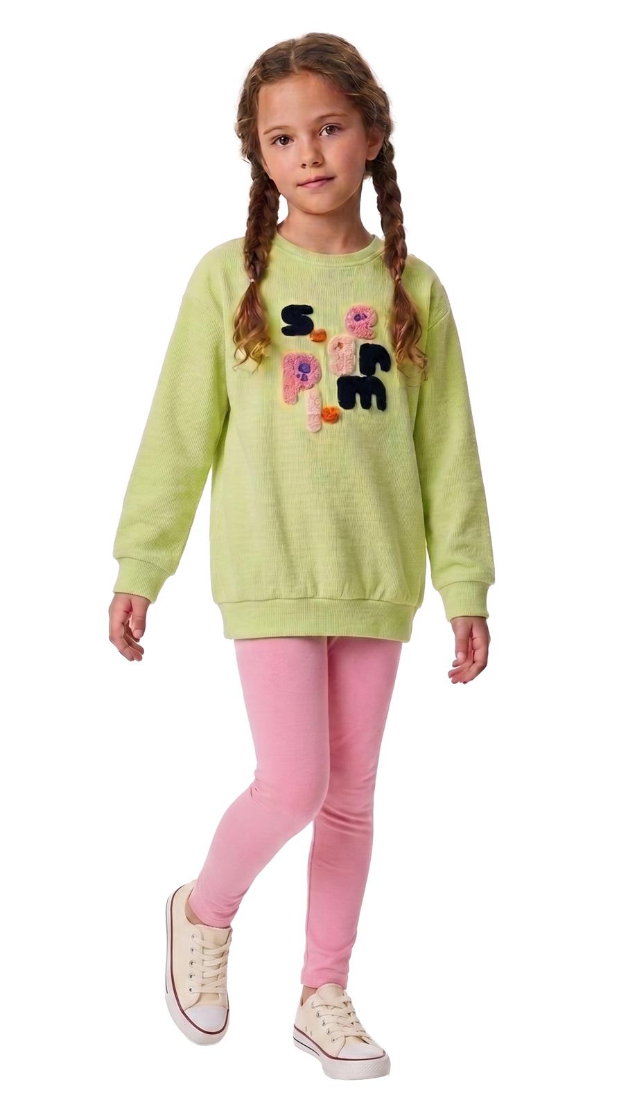 Marinero Girls' Striped Sweatshirt & Leggings