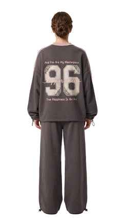 Marinero Girls' Sporty Tracksuit Set – Grey