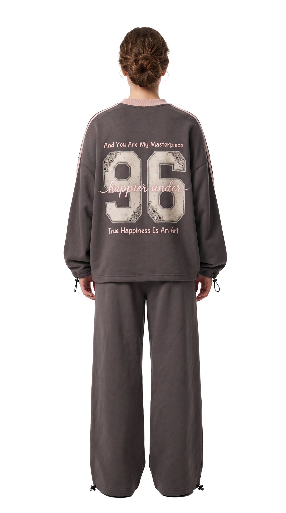 Marinero Girls' Sporty Tracksuit Set – Grey