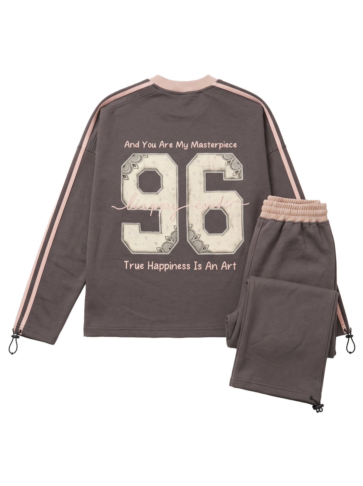 Marinero Girls' Sporty Tracksuit Set – Grey