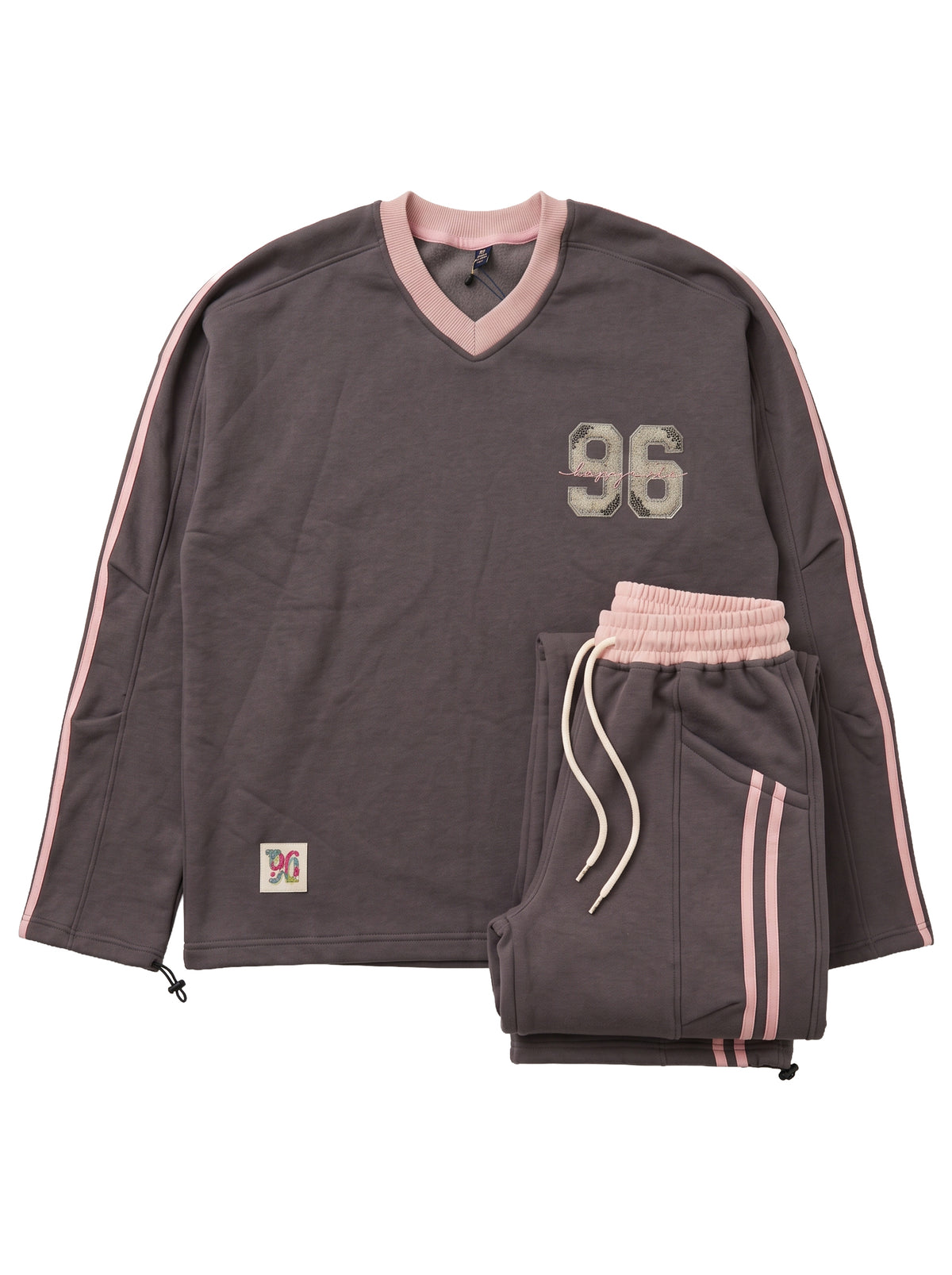 Marinero Girls' Sporty Tracksuit Set – Grey
