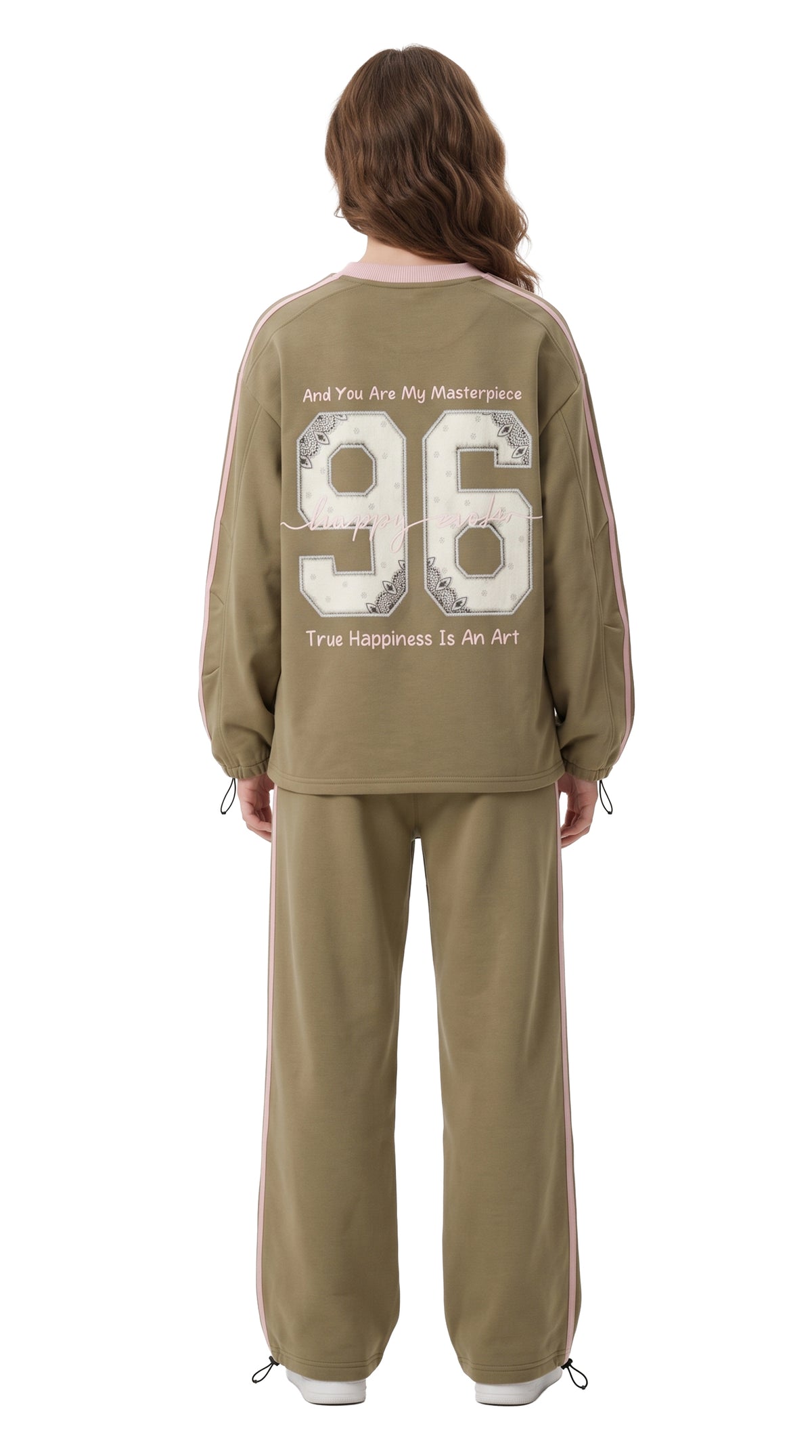 Marinero Girls' Sporty Tracksuit Set – Olive