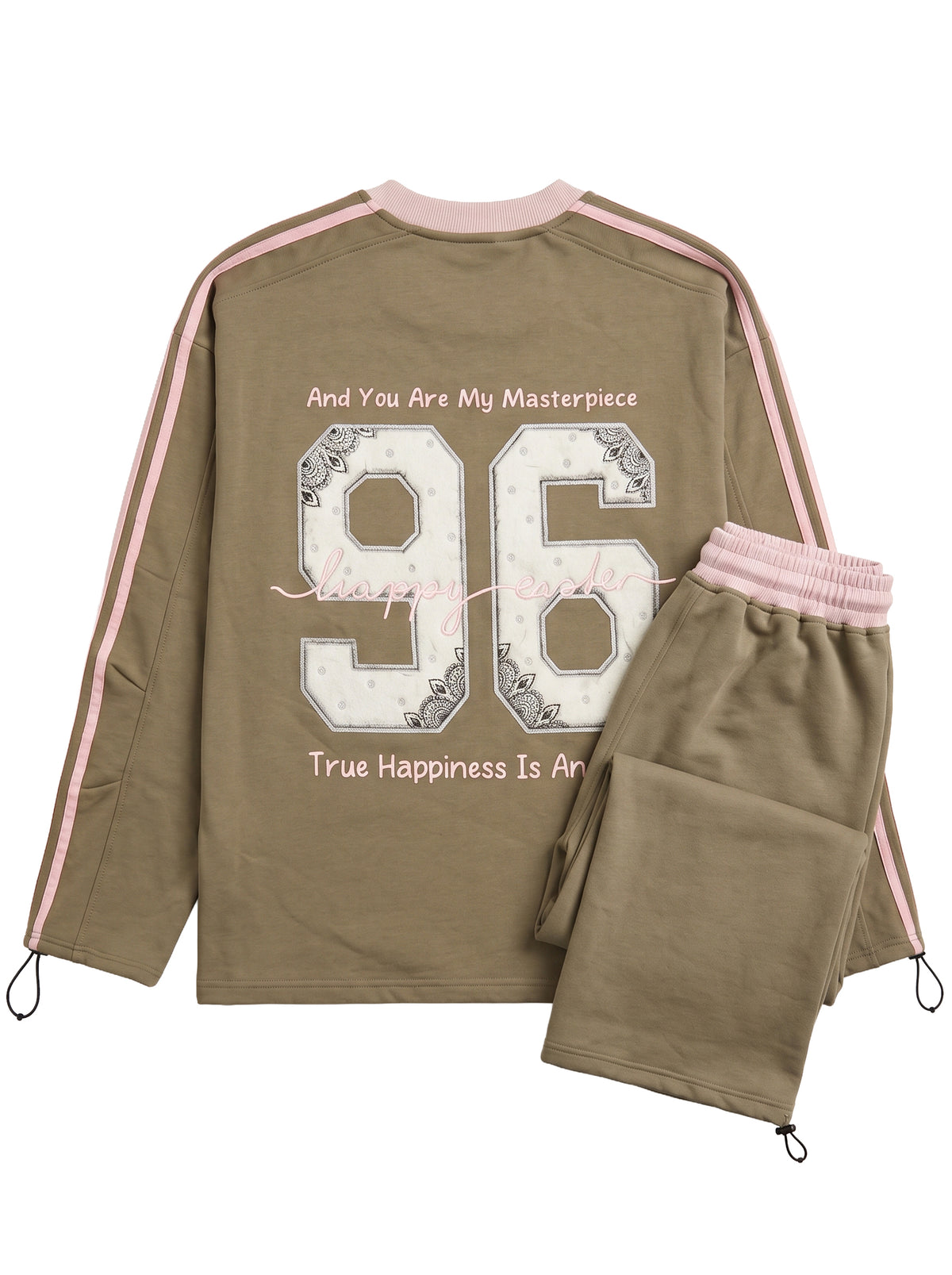 Marinero Girls' Sporty Tracksuit Set – Olive