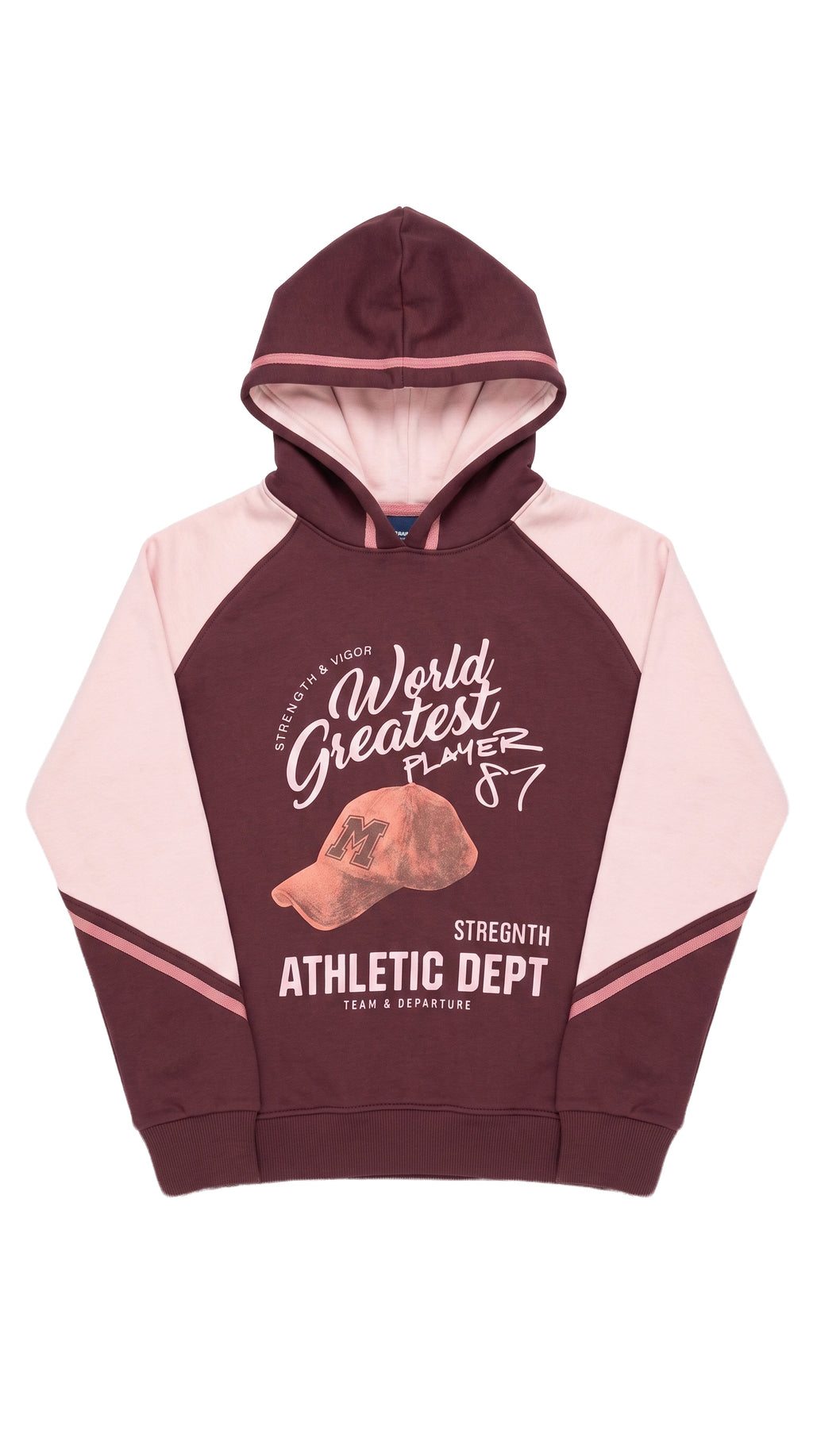 Marinero Girls' Hoodie & Jogger Set – Burgundy