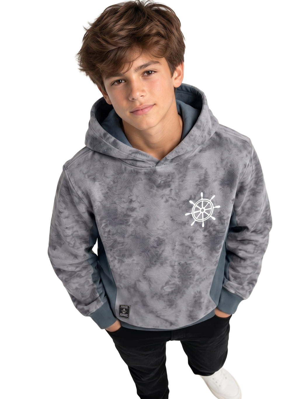 Marinero Boys' Tie-Dye Hoodie – Indigo Tie-Dye