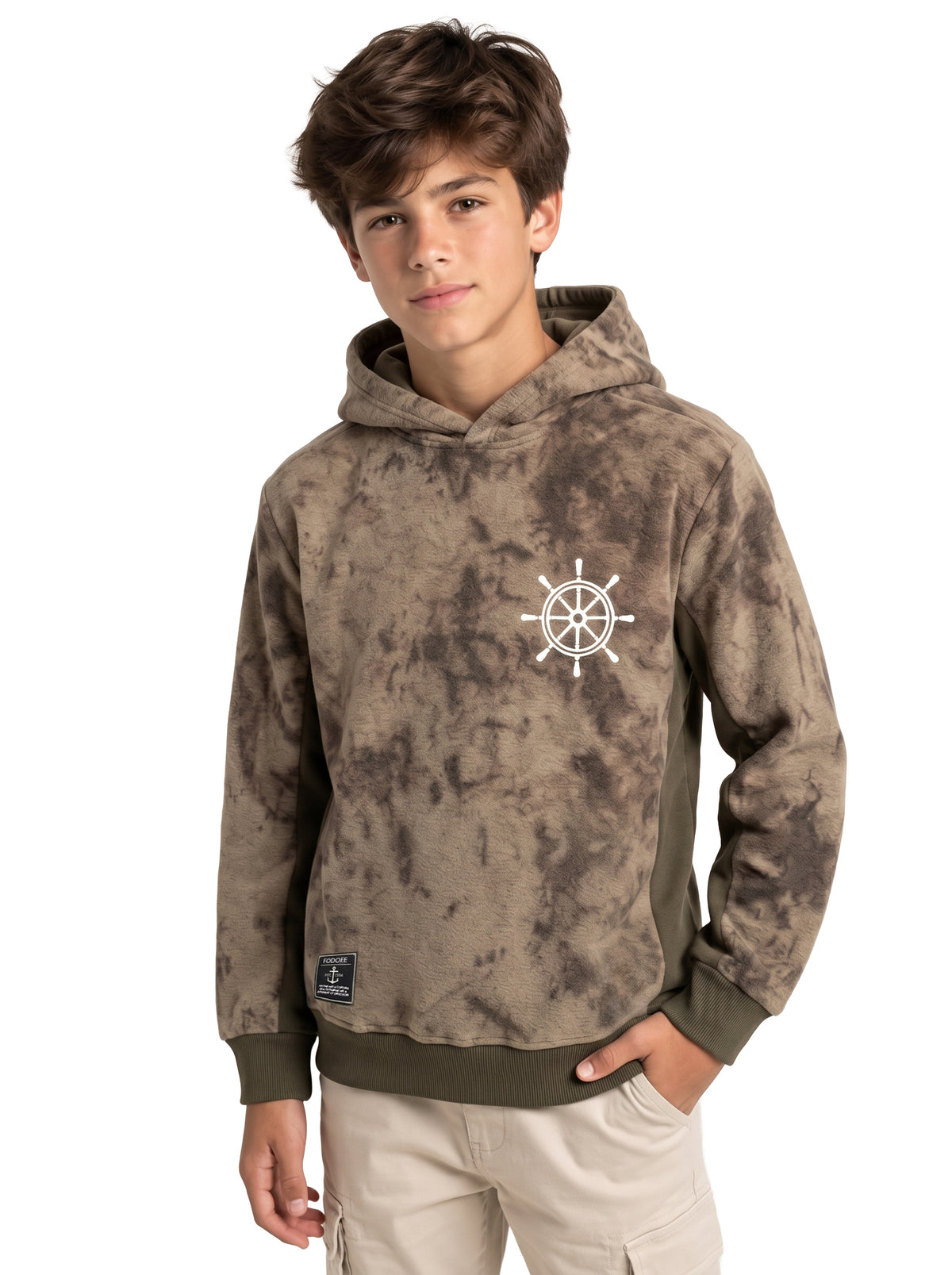 Marinero Boys' Tie-Dye Hoodie – Coffee Tie-Dye