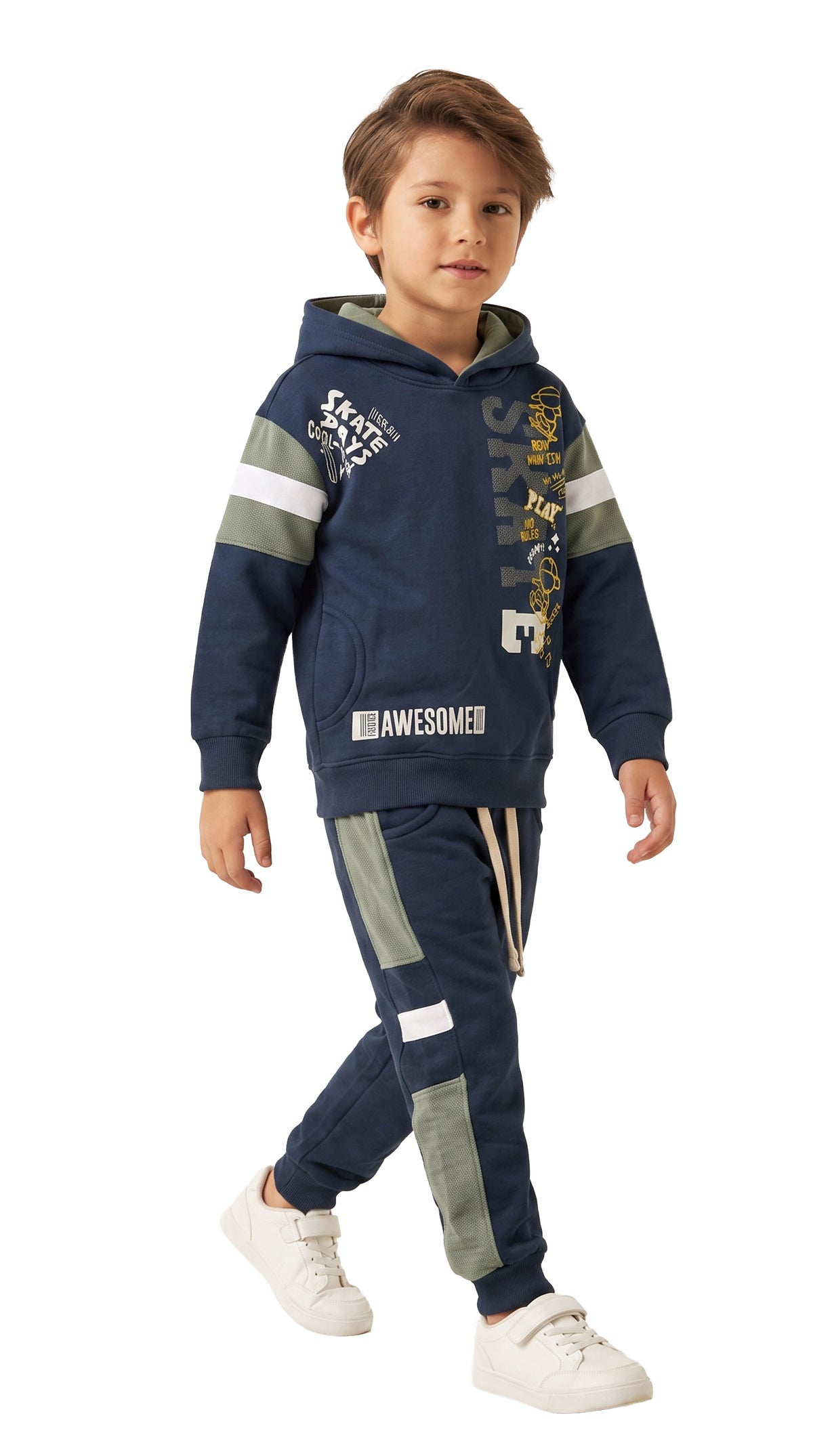 Marinero Boys' Skate Graphic Tracksuit – Indigo