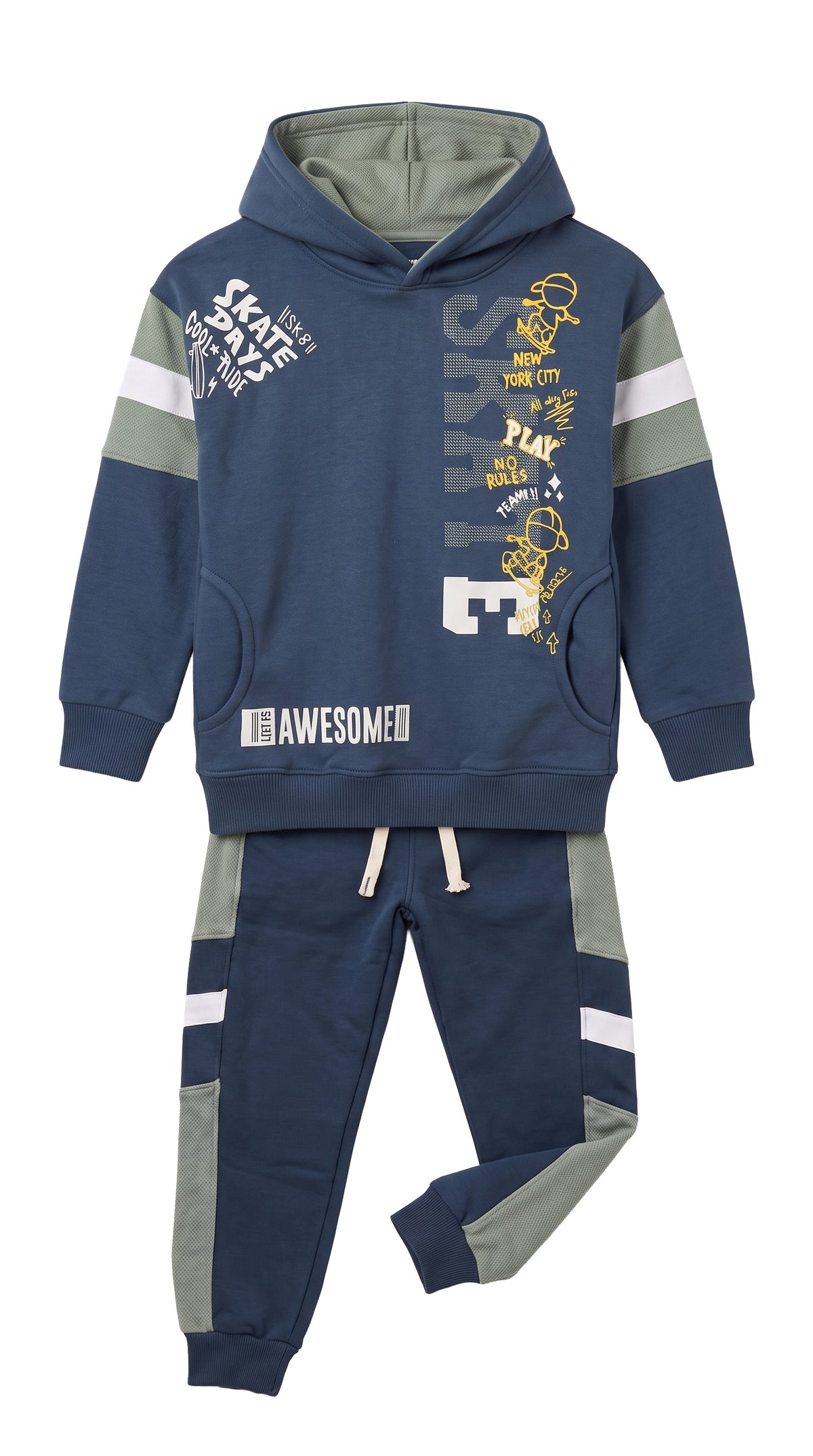 Marinero Boys' Skate Graphic Tracksuit – Indigo
