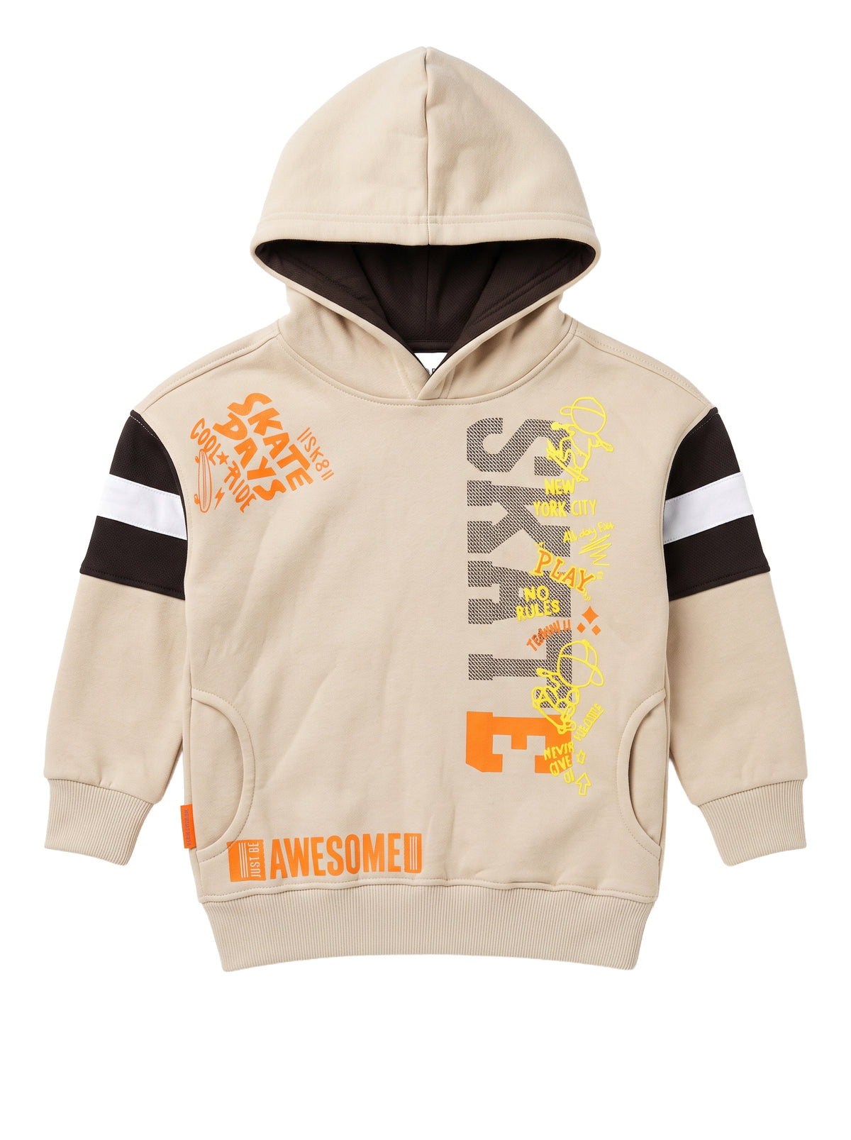 Marinero Boys' Skate Graphic Tracksuit – Beige