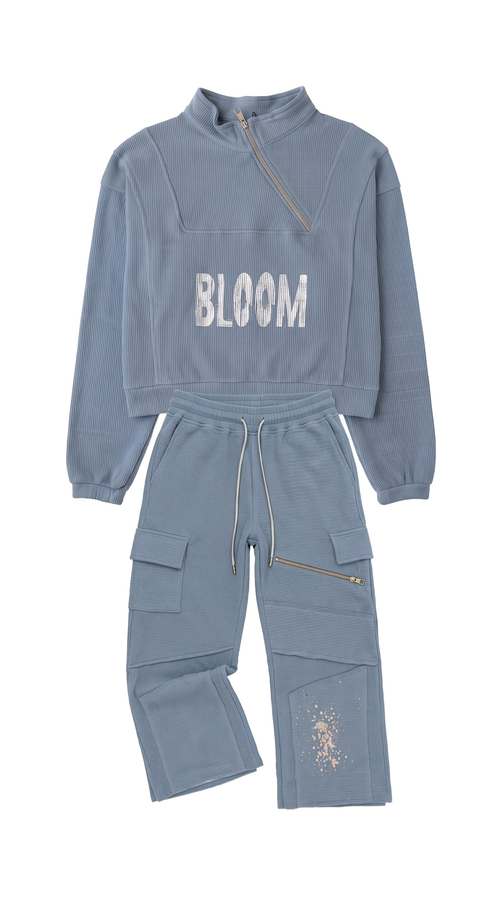 Marinero Girls' Graphic Sweatshirt Set – Sky Blue