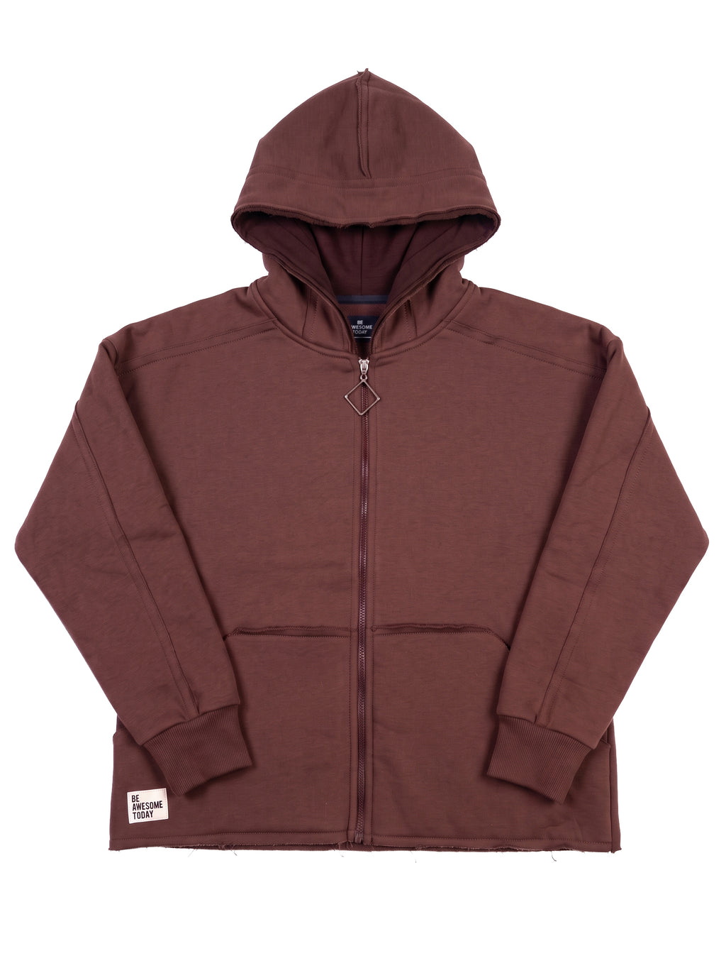 Marinero Girls' Cropped Hoodie & Wide-Leg Set – Burgundy