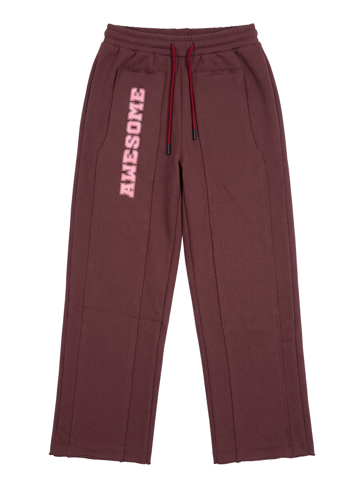 Marinero Girls' Cropped Hoodie & Wide-Leg Set – Burgundy