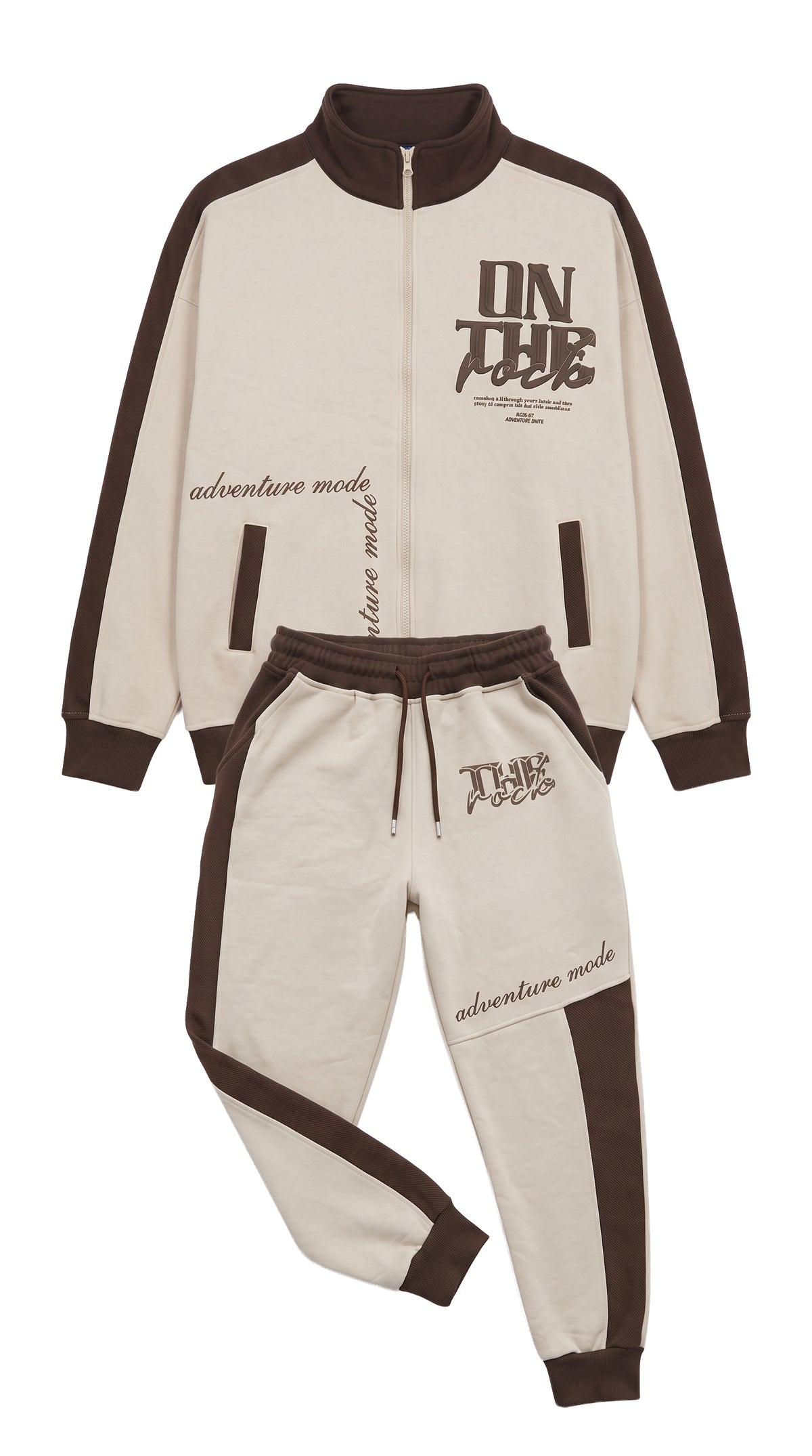 Marinero Boys' Colorblock Tracksuit – Brown