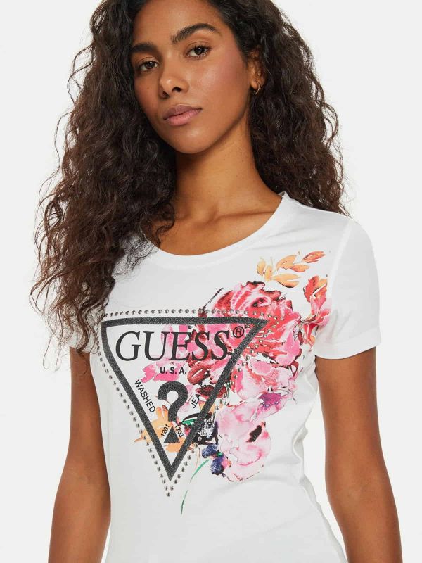 Дамска тениска Guess с флорален принт