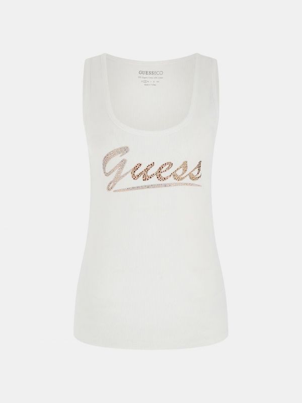 Дамски топ с лого кристали Guess