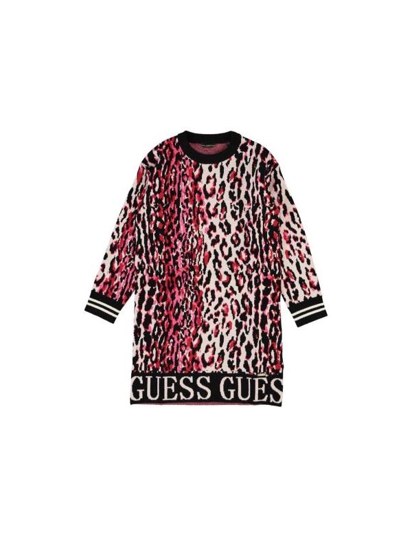 Детска рокля в животински принт Guess