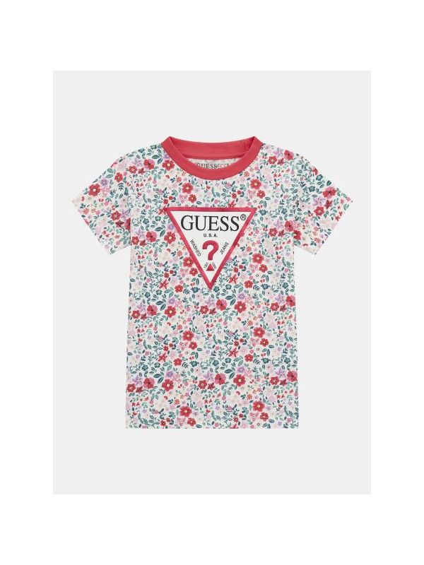 Детска тениска Guess с принт за момиче 