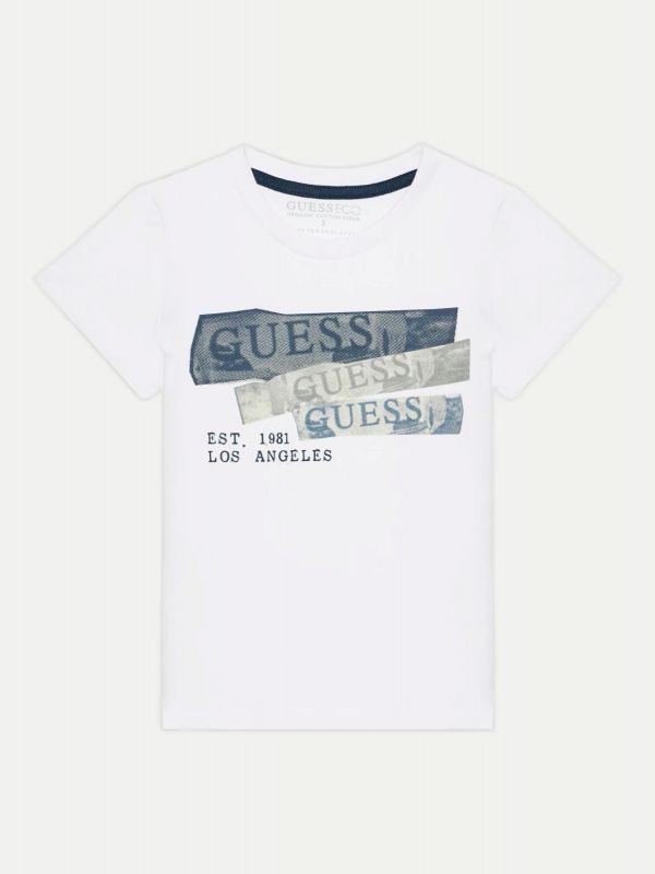 Детска тениска с лого за момче от Guess