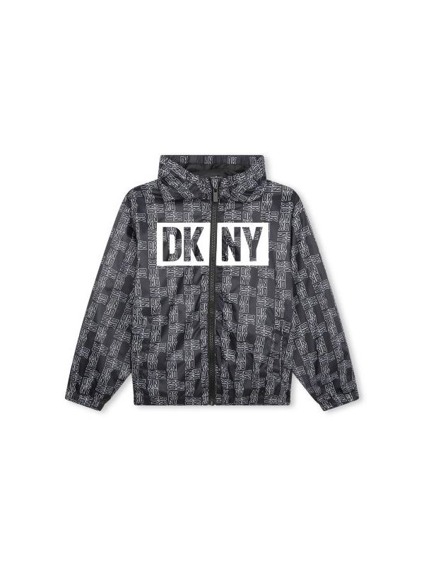 Детско яке тип ветровка DKNY с лого принт за момче/момиче