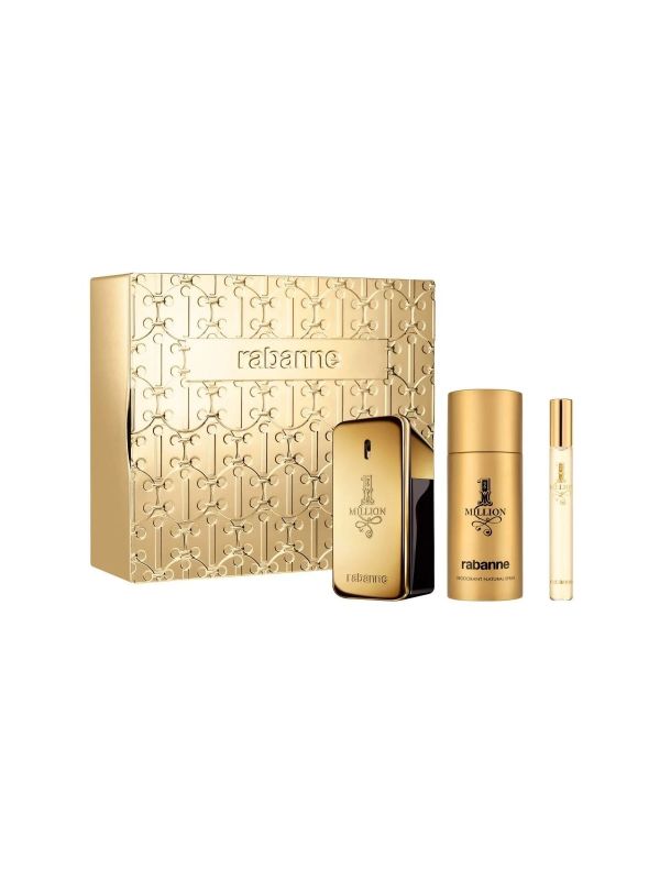 Комплект Rabanne 1 Million EDT 50 ml + Deo Spray 150 ml + Travel Spray 10 ml